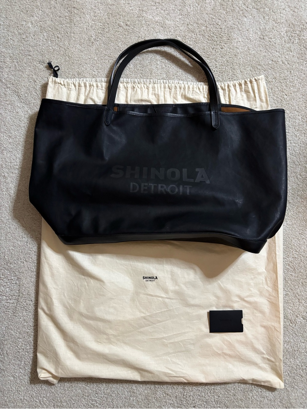 Rare Shinola Lightweight Black on Black Tote